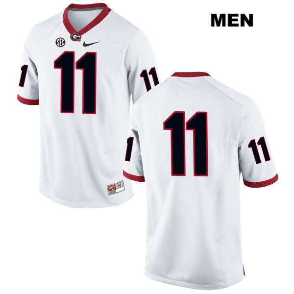 Georgia Bulldogs Men's Tommy Bush #11 NCAA No Name Authentic White Nike Stitched College Football Jersey JCC7356EZ